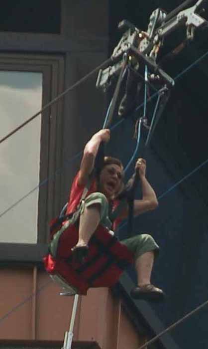 Sheila on zip line